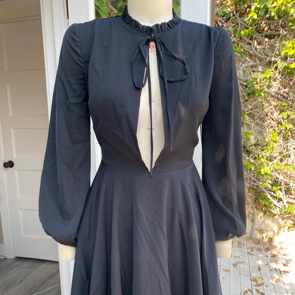 BEBE OPEN BACK WOVEN DRESS